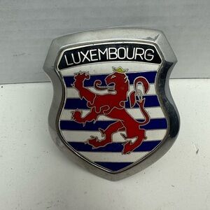Luxembourg Emblem with Red Lion and Blue Stripes